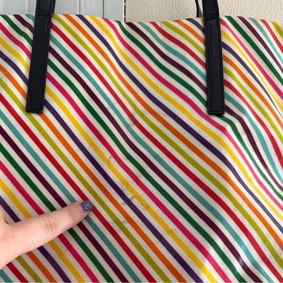 Kate Spade New York Bon Daycation Shopper Rainbow Stripped - Picture 6 of 6